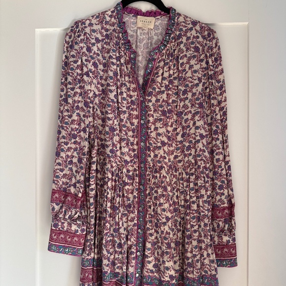 Sezane Floral Mini Dress - Pink and Blue - Picture 5 of 12